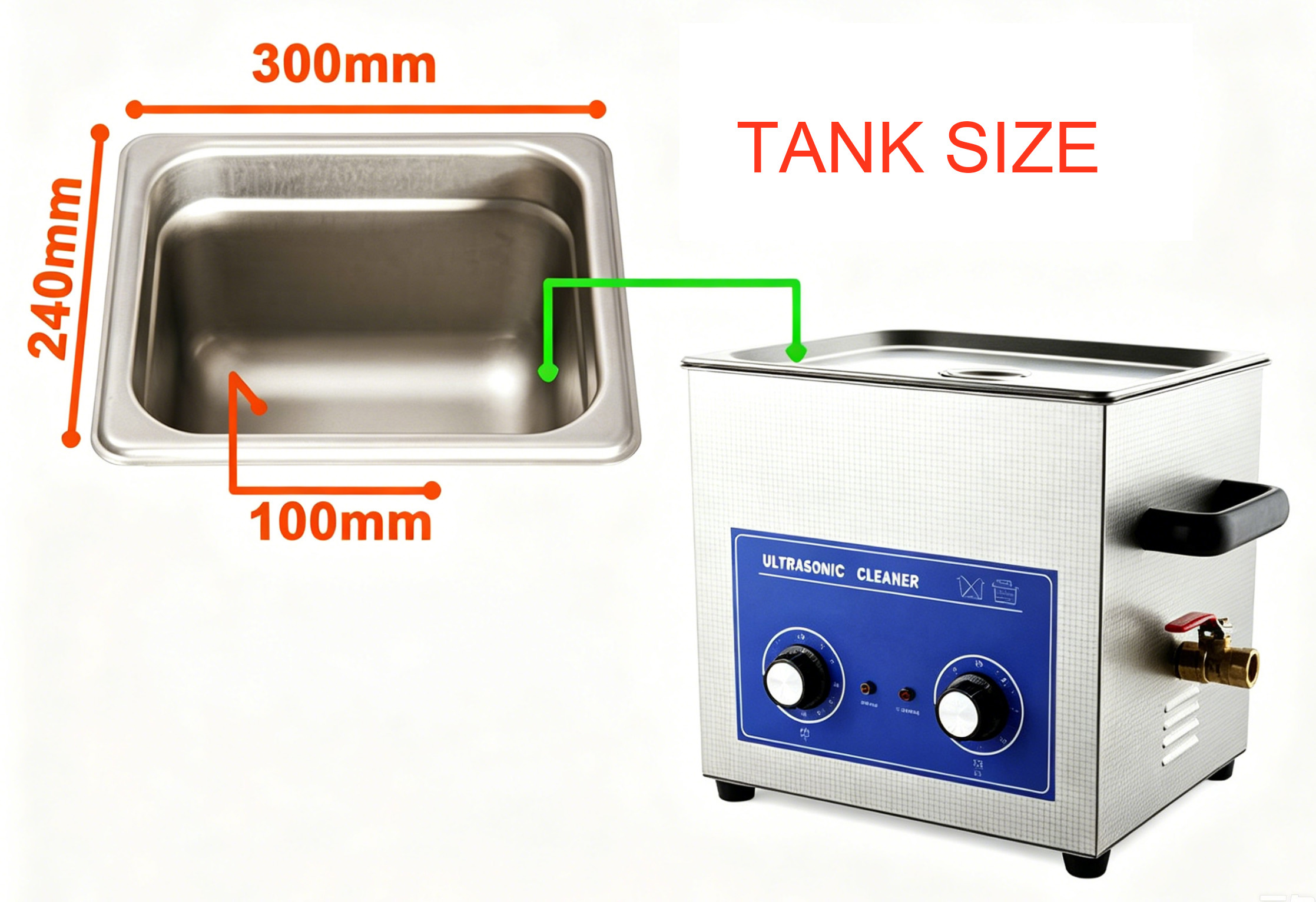 JeKen&reg; Ultrasonic Cleaner(7L PS-D40)with Timer & Heater